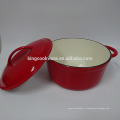 Pot de cuisson émaillé en porcelaine émaillée de forme ovale rouge de haute qualité, cocotte en fonte